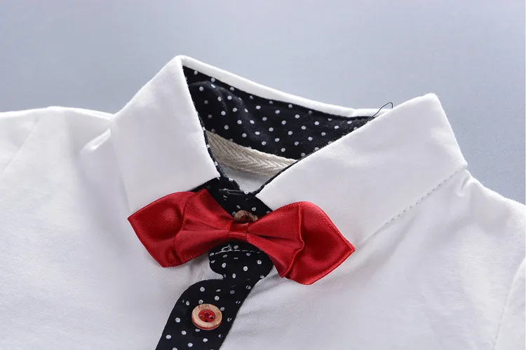 Kids Baby Boys Clothes Clothing Sets Summer Infant Boy Short Sleeve Shirt Pants Outfits Suits Toddler Child Bow Tie Outfit Track3060284