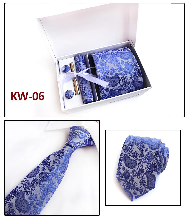 New 100% Silk Classic Men Neck Ties Clip Hanky Cufflinks sets Floral brand Formal Wear Business Wedding Party Mens Tie K10199F