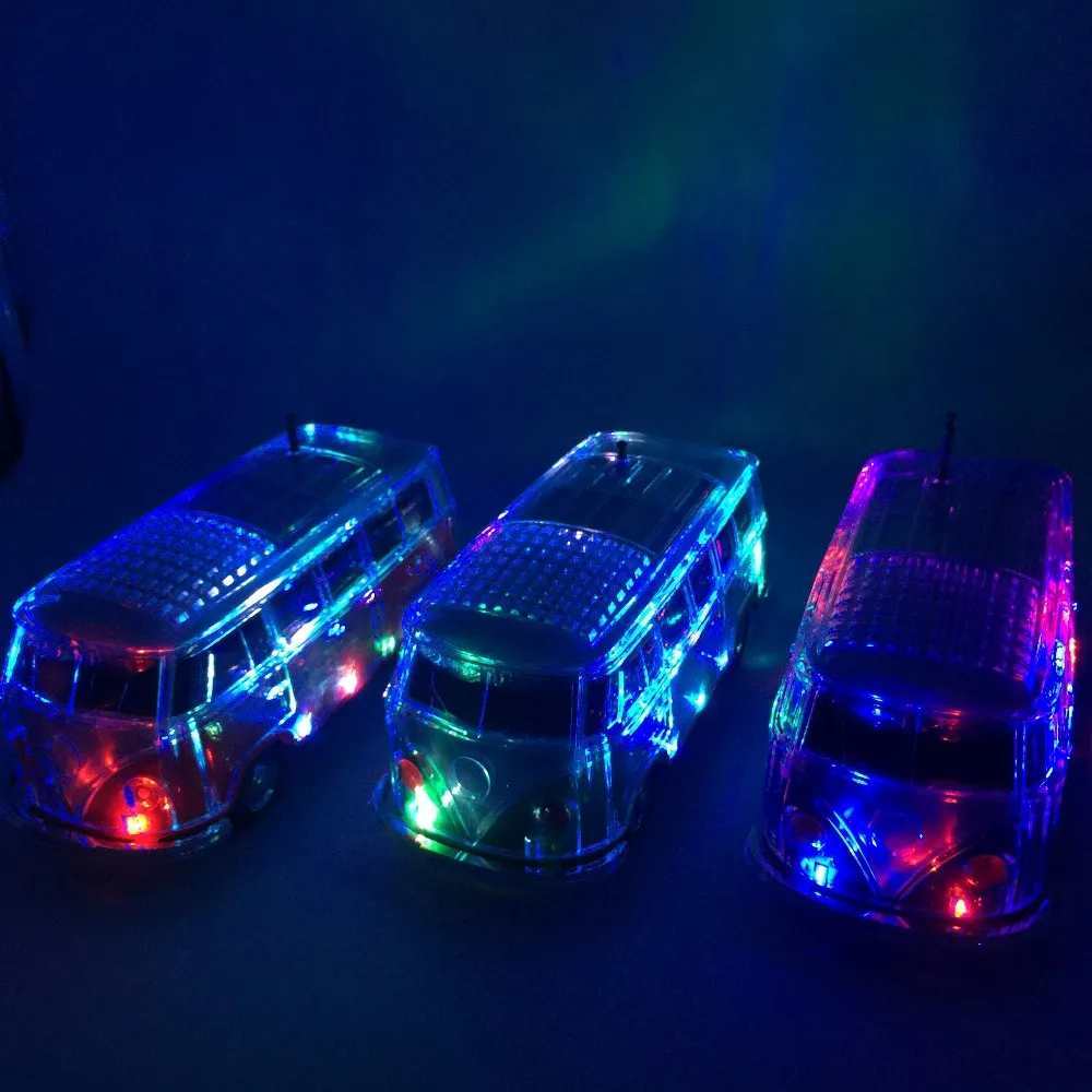 2018 New Bus Bluetooth Speaker WS-267BT with coloful LED MP3 Player Support led light/FM/TF/USB drive/Aux- in DHL free