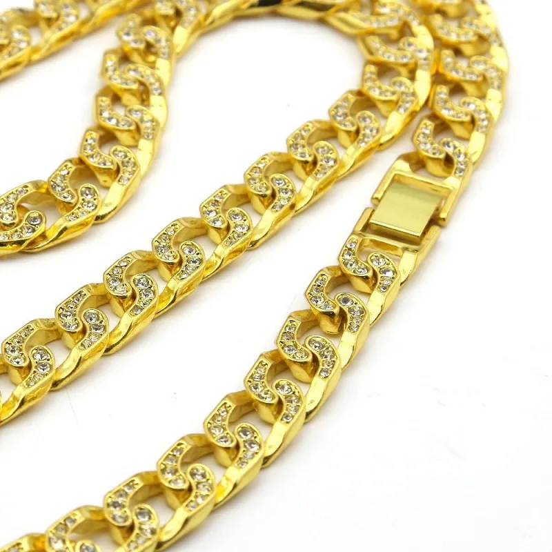 Mens Hip Hop Halsband Ruby Pendant Halsband Fashion Cuban Link Chain Jewelry 3st Set2404