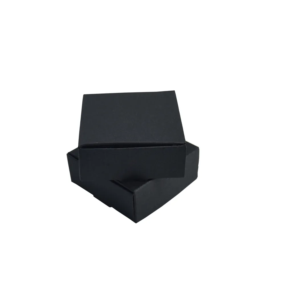 6 5 6 2cm Black Carton Carton Kraft Paper Box Party Box Box Party Favors Socon Boîtes de rangement Boîte de bijoux Box272Y