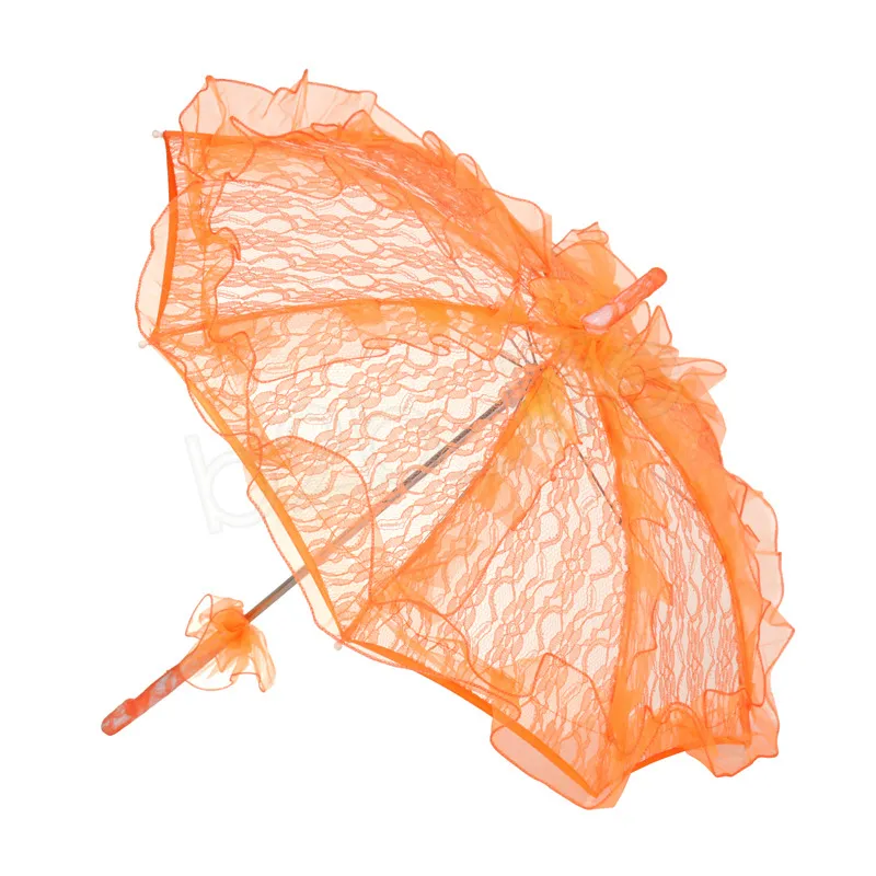 Umbrella de renda de noiva idas elegantes casamentos parasol renda de renda guarda