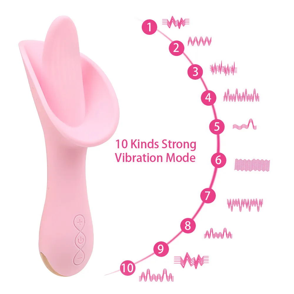 IKOKY Massaggiatore del sesso orale Vibratore della lingua Stimolatore del clitoride Giocattoli del sesso le donne Masturbatore femminile Prodotto adulti Silicone S1018