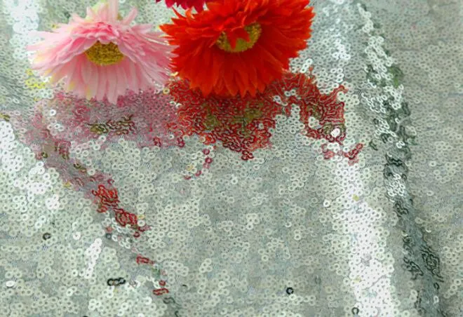Sequin TableCloth Round Glitter Sequin Table Cloth for Wedding Banquet310t