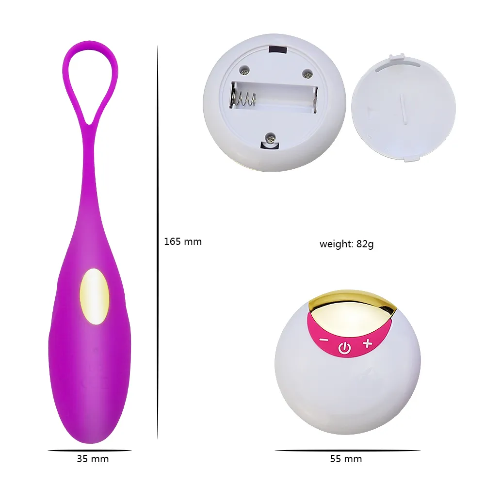 Man nuo Control remoto inalámbrico Vibrador Huevo Bala Vibradores de silicona USB Recargable Bola de masaje Juguetes sexuales para adultos Juguete erótico S12283444