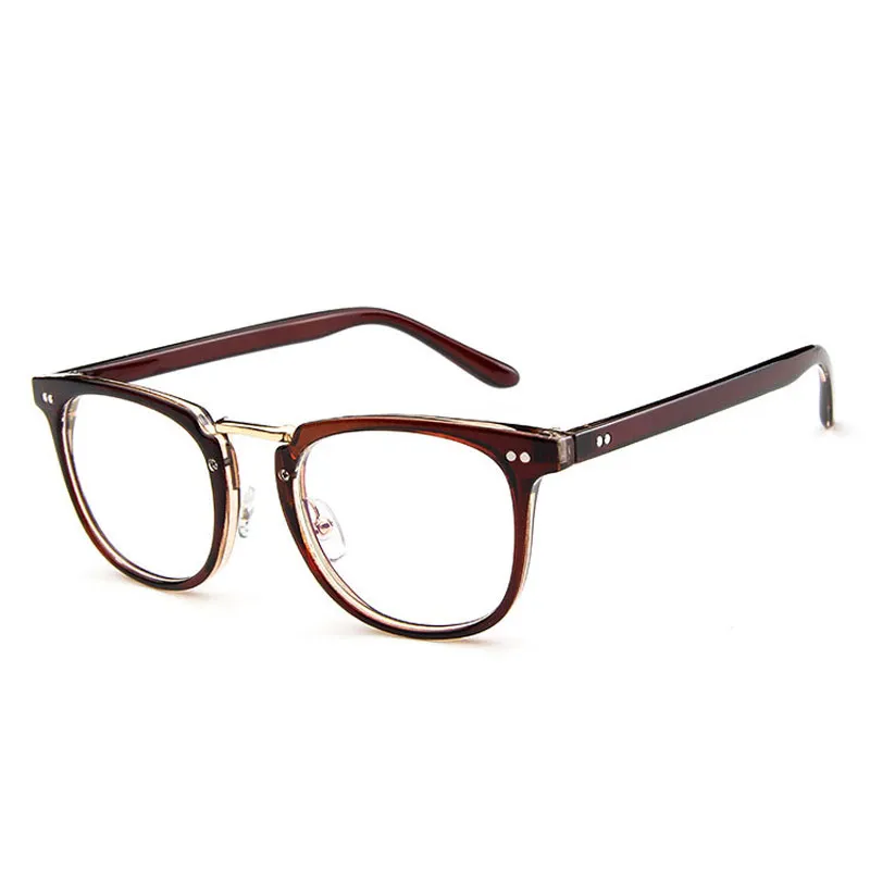 Fashion Square Glasses Frame Men 2022 High Quality Prescription Eye Optical rivet eyeGlasses frame retro Women Spectacle Eyewear260v