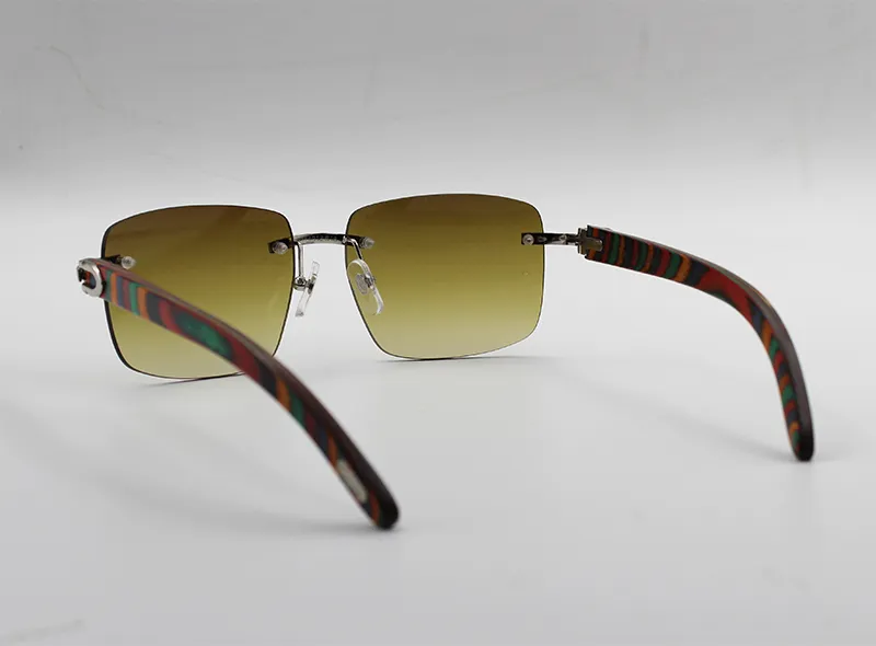 Luxe designer zonnebril pauwhout zonnebril heren goud frameloos voor dames met originele rode doos Extreme Edition267v