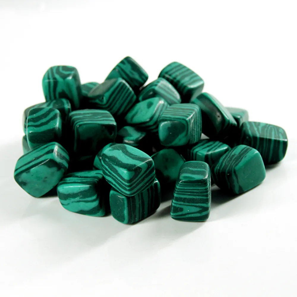 DingSheng Cadeaux pour enfants 1 lb de pierres de malachite polies en vrac de guérison naturelle Reiki Wicca fournitures de pierres précieuses polies pour Wicc220R