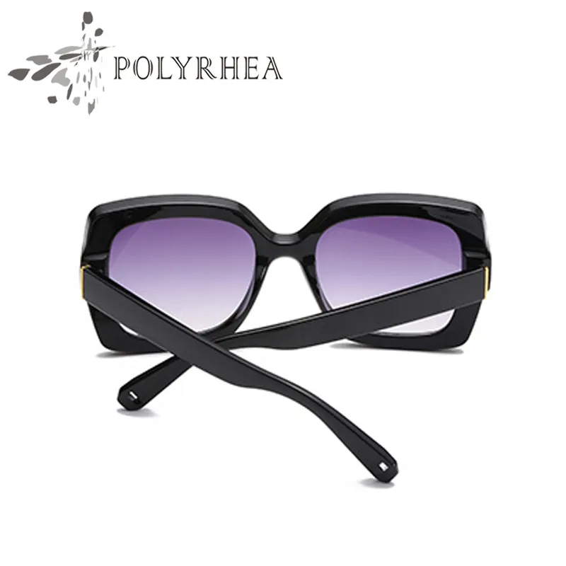 2021 Luxury Italy Overdimensionerade fyrkantiga solglasögon Kvinnor Retro Fashion Designer Big Fram Sun Glasses Kvalitet UV -skyddslins Come W252O