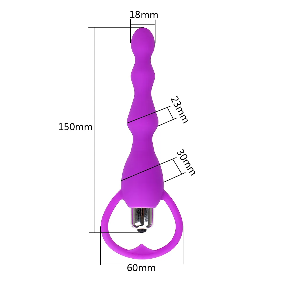 IKOKY Anal Beads Vibrator Massaje de próstata Productos para adultos Totio de tope Toys para hombres Mujeres Silicona Gay Anal Plug Sex Shop S1018