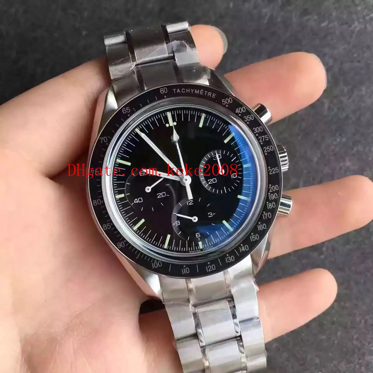 Reloj de lujo de alta calidad H fábrica 42 mm 3570 50 00 316L Azul Luminiscente Cerámica Manual mecánico 7750 movimiento Temporizador Reloj para hombre 286T