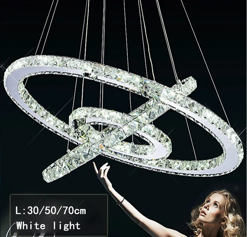 Nowoczesne LED Crystal Lights Lampa do salonu Cristal Luster żyrandole oświetlenia Wiszące Oprawy sufitowe 310m