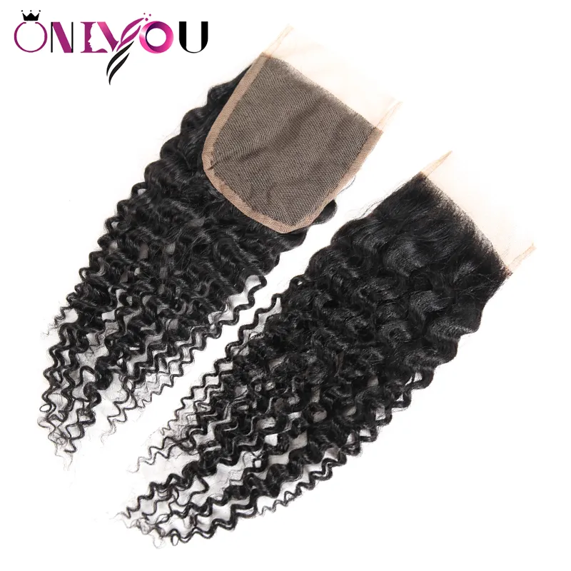New Arrival Malaysian Virgin Remy Hair Weave 4 Deep Curly Bundles with Closure Malaysian Deep Wave Silk Base Closure Curl Hair Extensions