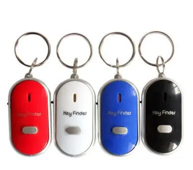 Anti Lost LED Find keys Locator Voice Sound Whistle Control Locators Keychain319C