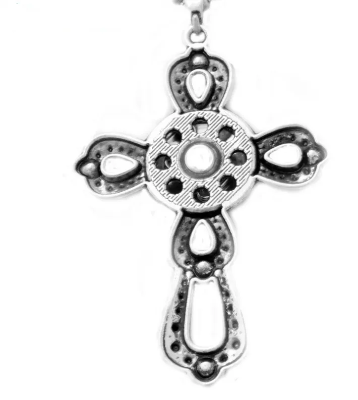 Het grossist nyaste design rostfritt stål kedja nyaste kristen korsfix kors noosa bitar hänge halsband passar rivca snaps smycken