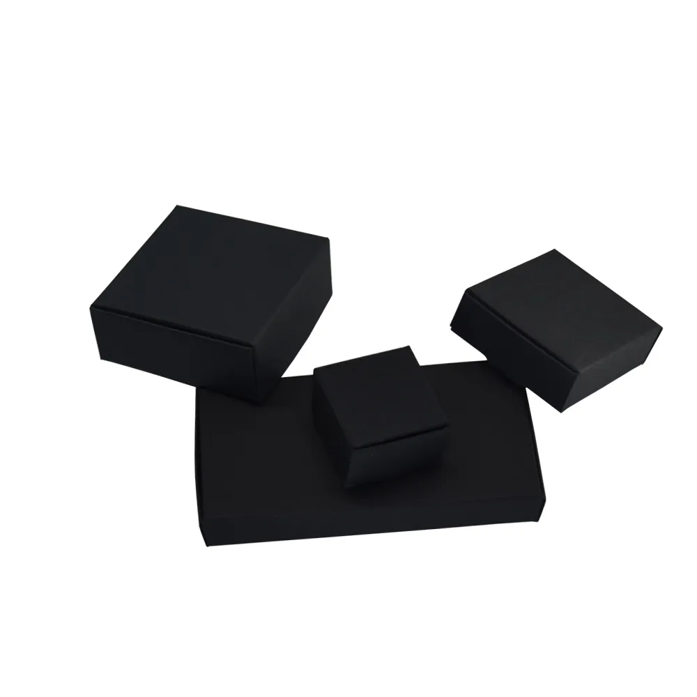 6 5 6 2cm Black Gift Carton Kraft Paper Box Wedding Party Candy Box Party Favors Soap Storage Boxes Jewelry Package Box233d