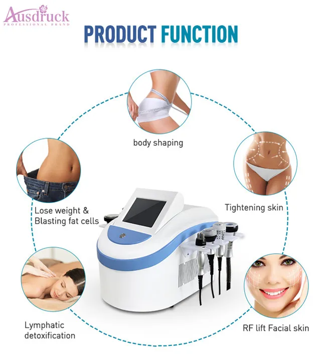 Mini 80k Stark Ultraljud Kavitationsmaskin Fettsugning Slimming Body Shape Spa Cellulit Kontur Ansiktsbehandling Ce Home Salon Spa Använd