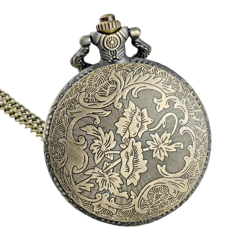 Классический винтажный бронзовый рыбацкий кварцевый карманные часы ретро мужчины женское ожерелье подвесной ювелирные изделия подарки модные карман2897