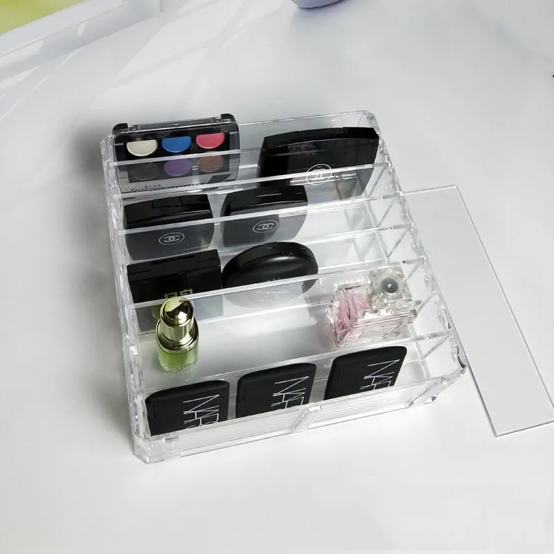 Nuovo acrilico trasparente organizzatore di trucco scatola di trucco porta rossetto da tavolo scatola di immagazzinaggio cosmetici pennelli strumenti Case212O