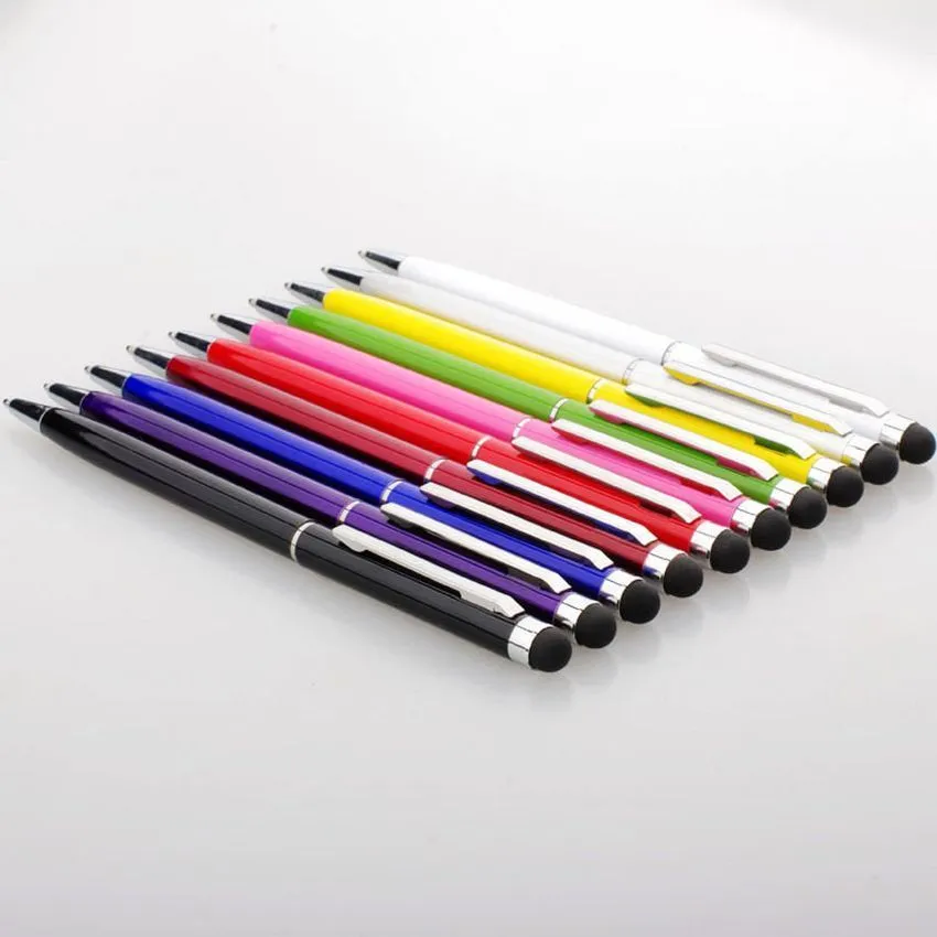 2 in 1 Multifunction Fine Point Stylus Capacitive Touch Screen Pen for Smart Phone Tablet 