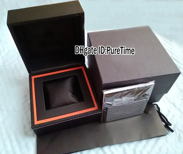 Wysokiej jakości Tagbox Gray skórzane pudełko zegarek Watch Watche Watches Watches Oryginalne pudełko z kartą certyfikowania Papierowe torby 02 PU265V