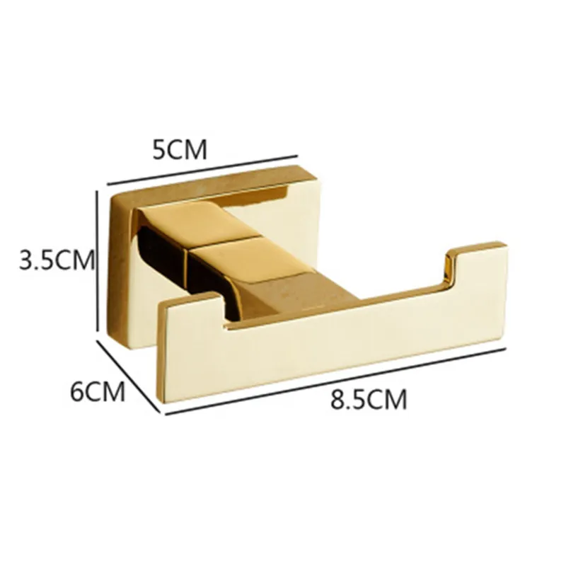 Gold Ręcznik miedziany miedź podwójna podwójna płaszcz cynku złoto Złota Wieszarnia ścienna W wieszak ręcznik do łazienki do akcesoriów293R