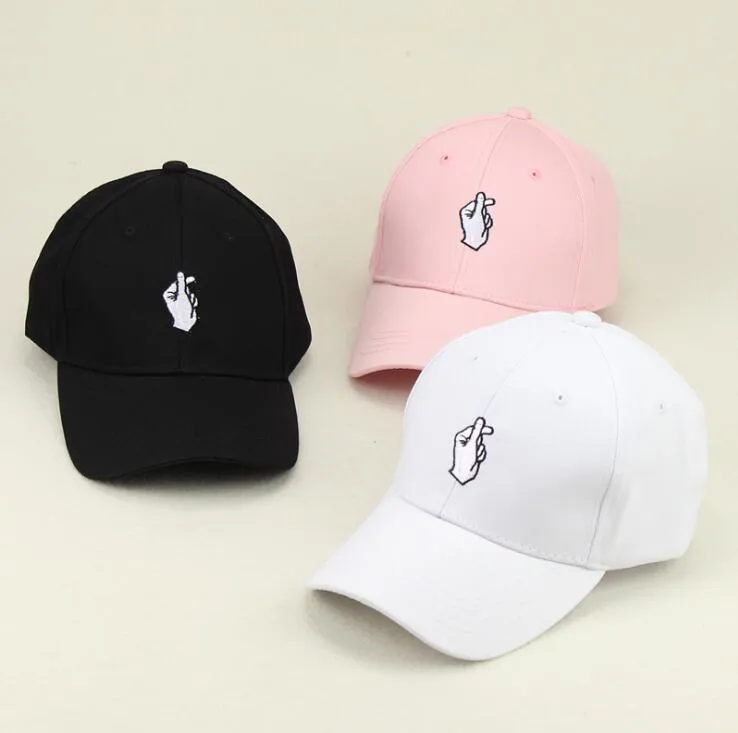 Miłosne gesty haft golfowy czapka baseballowa kość baseballowa mężczyźni kobiety snapback czapki flipper mały serce miłość słoneczna ciężarówka hat3219