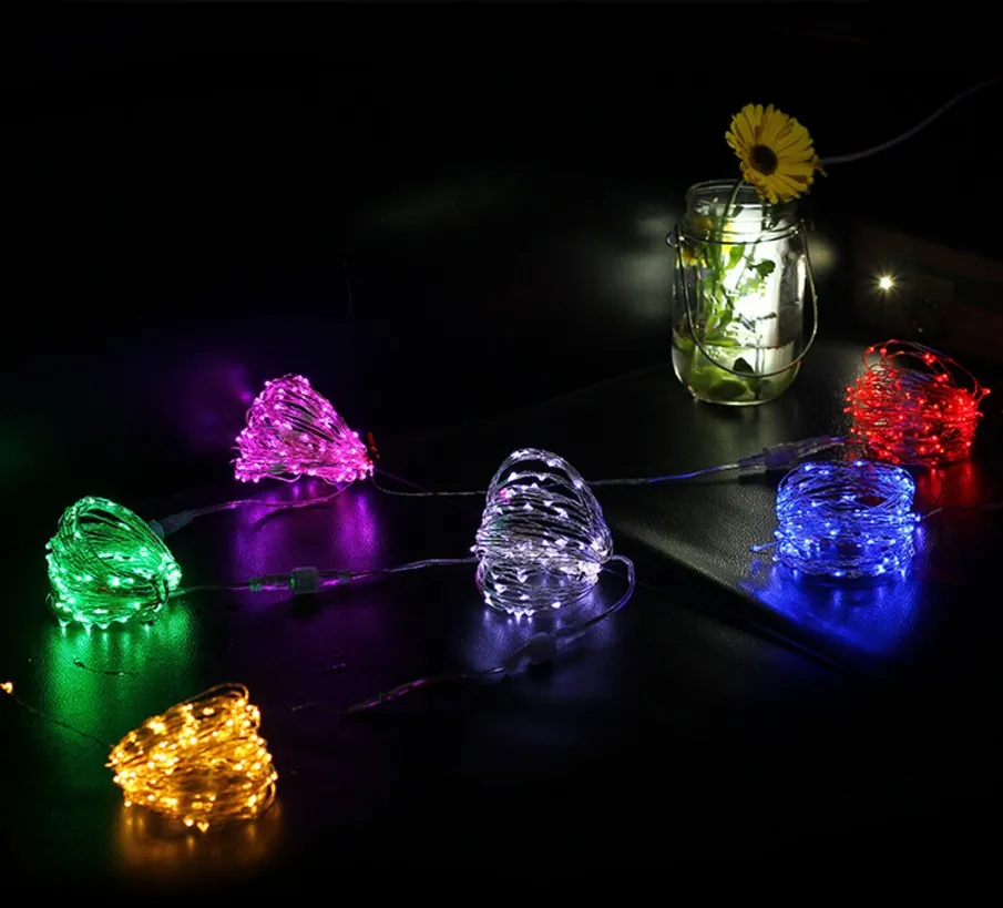 New string lights 100M 1000 LED Lights Copper Wire String Light Outdoor Waterproof Fairy Lamp For Garden Wedding Christmas Decorat171R