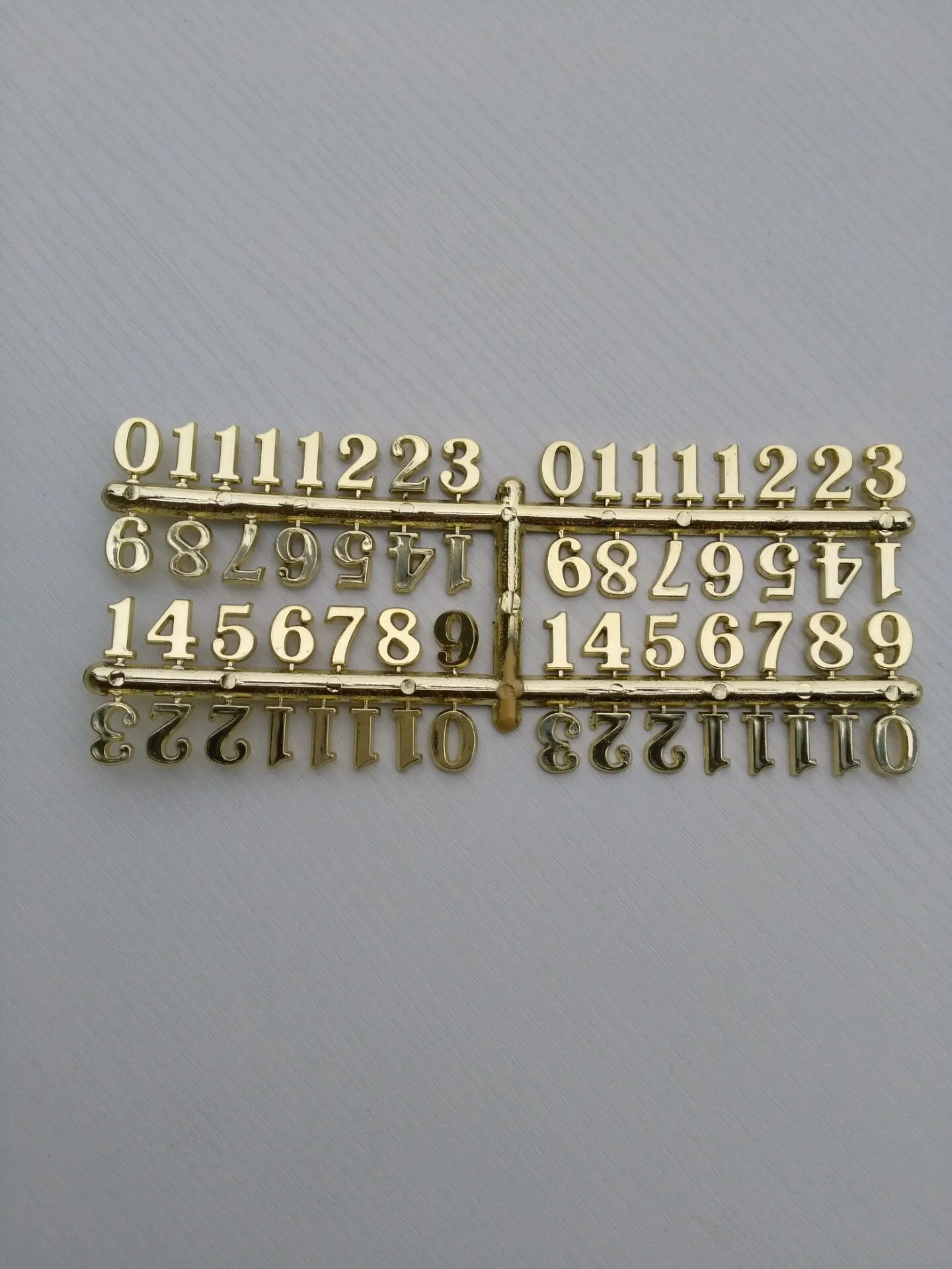 Tout nouveau 50 pièces 1 5CM en plastique or chiffres arabes pour bricolage réparation horloge à Quartz accessoires FIT-UP272e