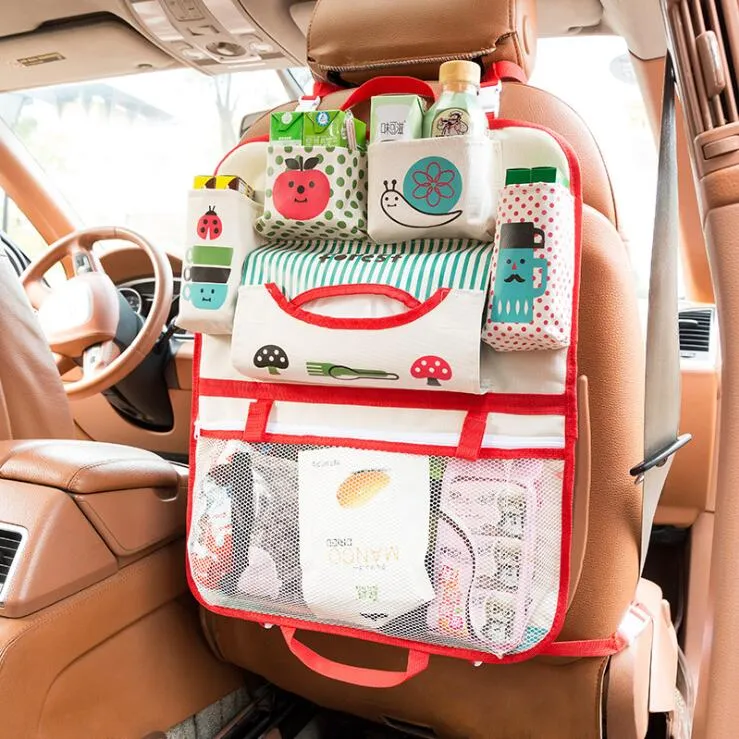 Мультфильм автомобильное сиденье заднее хранение вешать сумку Организатор автомобиля детский продукт подавляющий детский уход интерьер задний сидений протектор