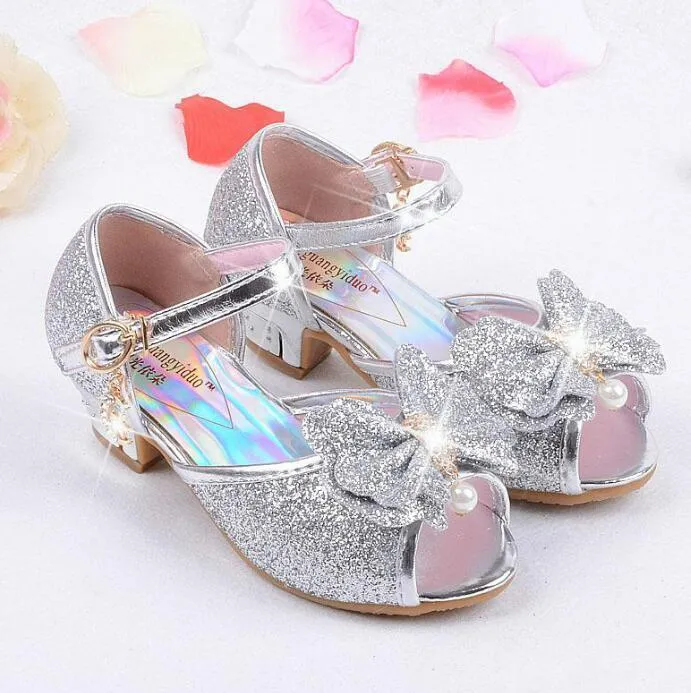 Clearance Children Girl Princess Sandals Kids Girls Summer Wedding Shoes High Heels Dress Shoes Party Shoes For Girls 12Size Sandal