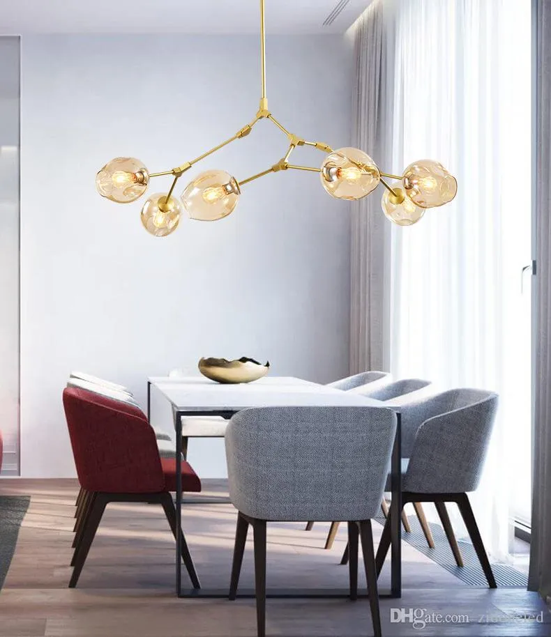 مصباح زجاجي LED Nordic LED Modo Chandelier Tree Branch Light2262