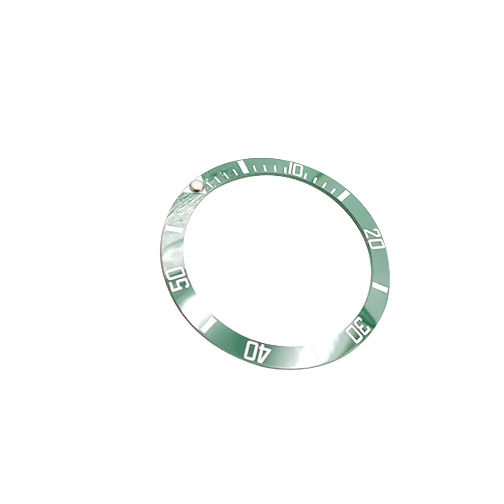 Запасной керамический безель CARLYWET, зеленый с белыми надписями, 38 мм, вставка для Rolex Submariner GMT, 40 мм, 116610 LN251L