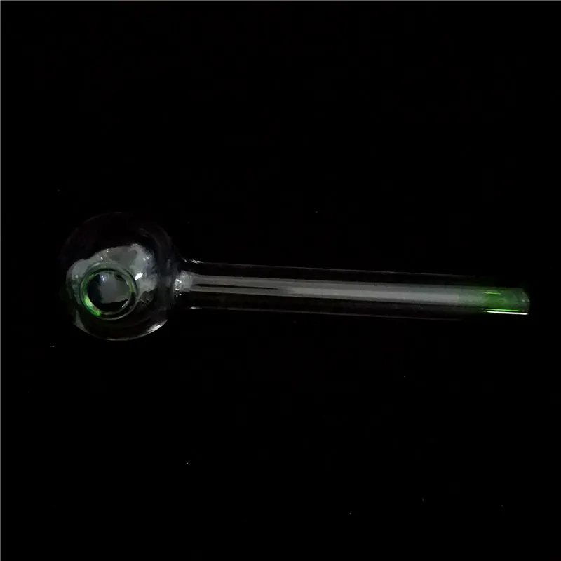 ベストハンドクラフトパイレックスガラスオイルバーナーパイプ小型喫煙ハンドパイプ厚ガラスパイプオイルダブオイルリグガラス植物骨Nnのためのカラフルなパイプ