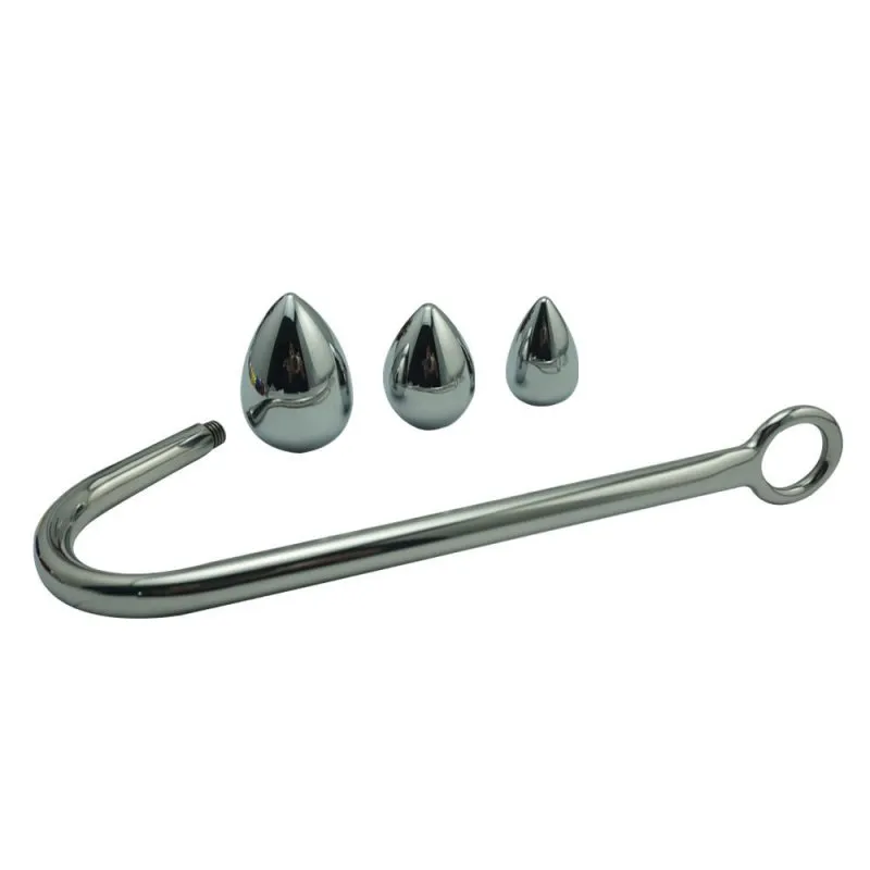 Replacable Three Balls Metal Anal Hooks Butt Plug Strap On Sex Toys For Couple Rope Hook with Anus Stimulation