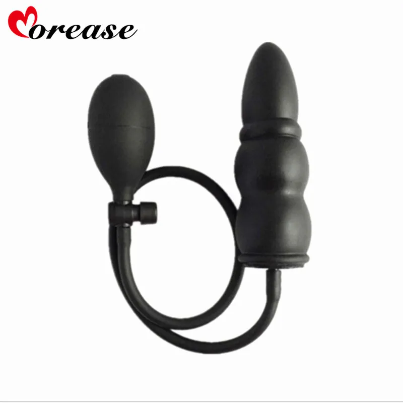 Morease Aufblasbarer erweiterbarer Butt Plug mit Pumpe Erwachsene Produkte Silikon Sexspielzeug für Frauen Männer Anal Dilatator Massagegerät Y1892803