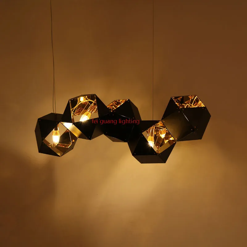 Nordic Postmodern Metal Multi Head Lighting Lighting Villa Club Loft مصممة قلادة مصابيح Decoracion Salon خمر Hanglamp 110-2243W