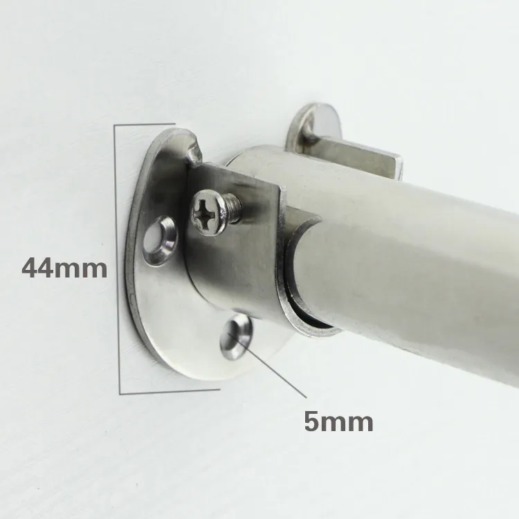 Side-Mounted Tube Seat Wall Bracket energy saving Fixed Mounting openFlange Closet Kitchen Clothes Rod Household Part