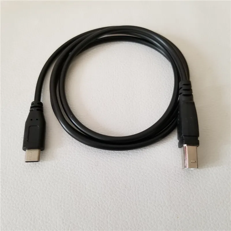 Cabo de extensão de dados de porta USB 3.1 tipo C para USB padrão B para piano elétrico Telefone Android OTG Conexão de impressora preto 1M