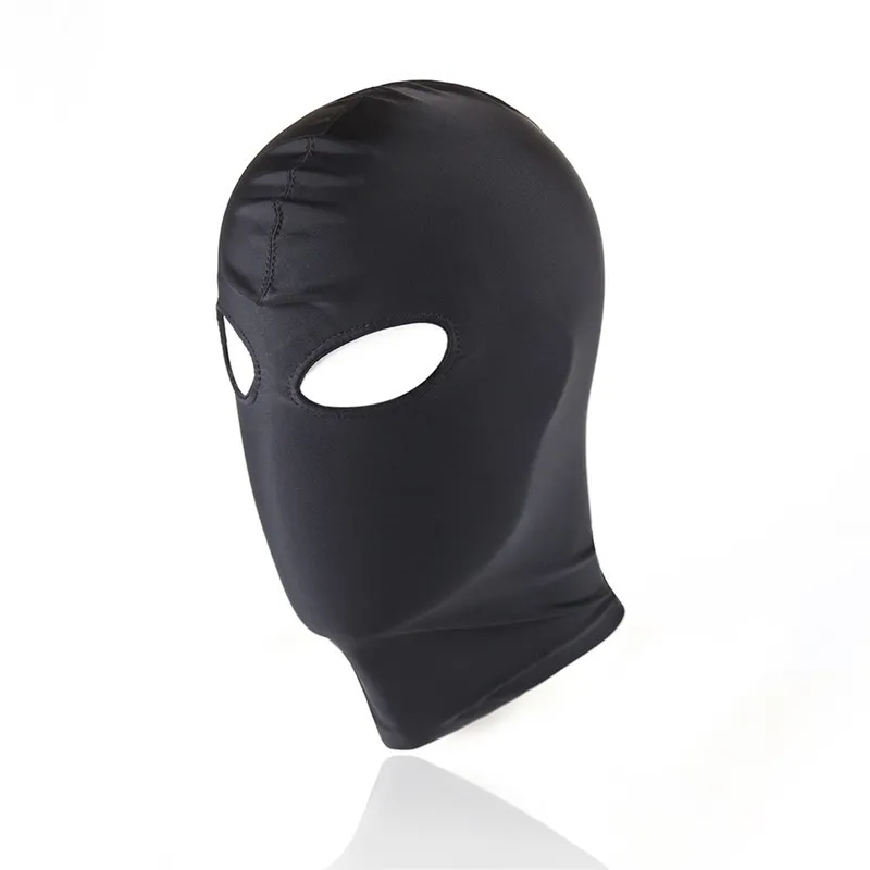 Giochi adulti Maschera sesso Bocca aperta Occhio BDSM Bondage Maschera feticcio, Restraint Sex Kinky Mask Hood Schiavo erotico Giocattoli cosplay coppie S924