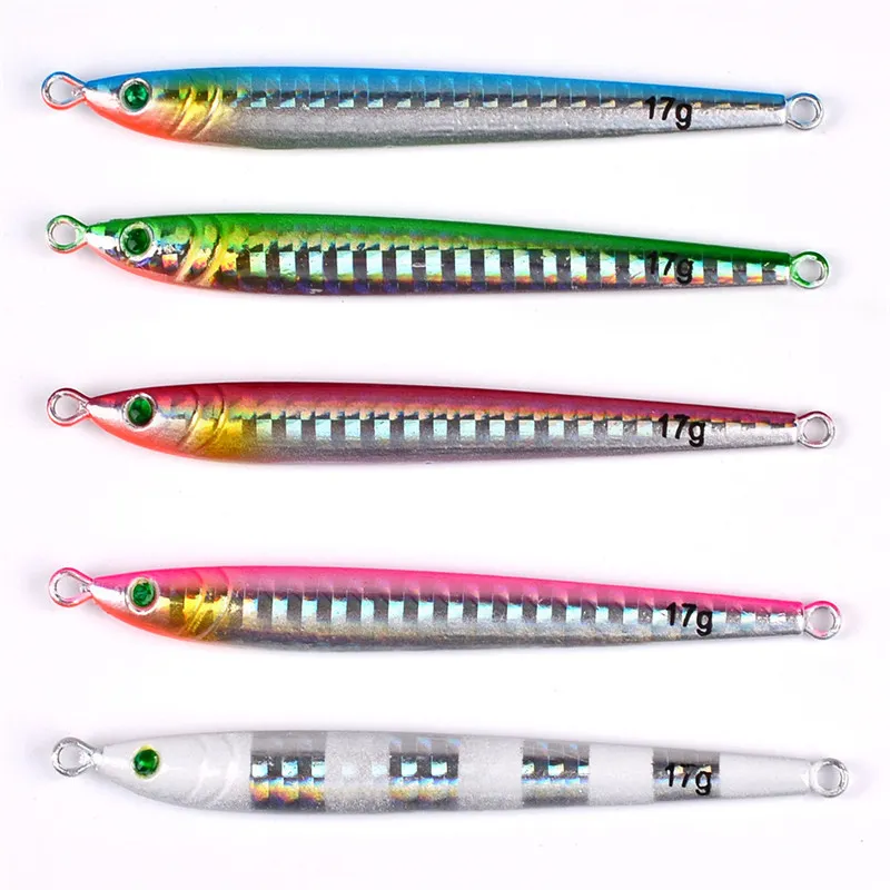 Spinner Jigs Lead Fish Fishing Lure 7G 10G 14G 17G 21G 28G DEEP SINKING PENCIL JON METAL PAILLETTE LNIFE BAIT2941