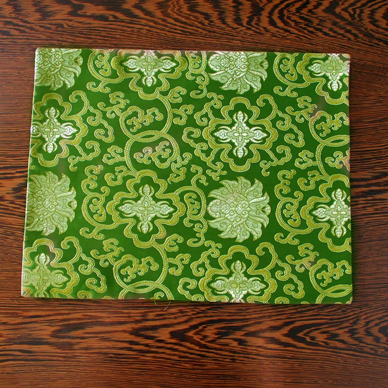 Rectángulo Vintage Chinese Silk Placemat Tazón plato de comedor Mat Mat Fashion Simple Brocade Dinner Pad Protector 40x32 cm 10 unids / lote