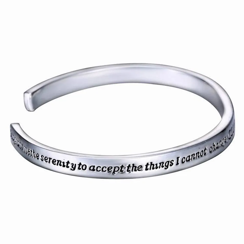 New Serenity Prayer Silver Plated Bracelet In A Gift Box Love For Women2722