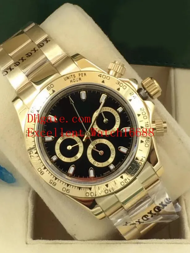 Relógios de moda de 3 estilos 40 mm 116508 116503 18k ouro amarelo Ásia 2813 relógio masculino mecânico automático de aço inoxidável w232g