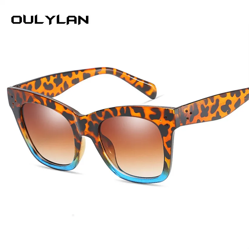 Okulary przeciwsłoneczne Oulylan Cat Cat Eye Women Vintage Ogabrywa Gradient okulary przeciwsłoneczne Ocenie Kobiece Uv400 Sunglass1277c