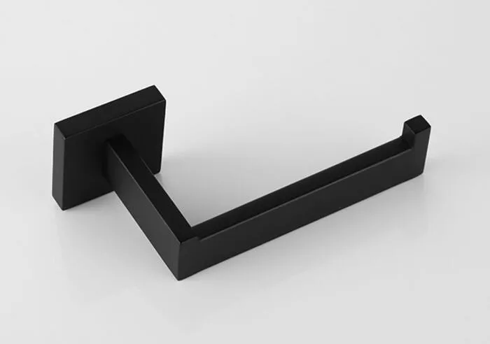 matte black color solid 304 stainless steel Toilet paper holder or towel holder dispenser stainless steel roll hanger inwall mount SM456