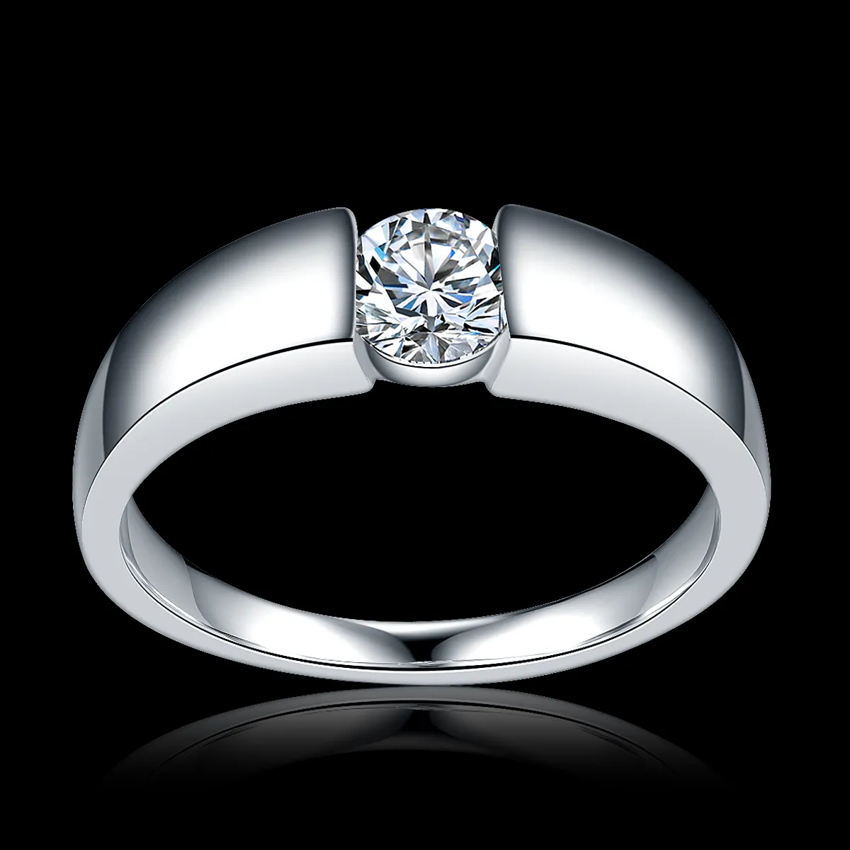 Echte 925 Sterling Zilveren Bruiloft diamanten Moissanite Ringen voor Vrouwen mannen Zilveren Engagement liefde Sieraden Hele size6 7 8 9 10 11281u