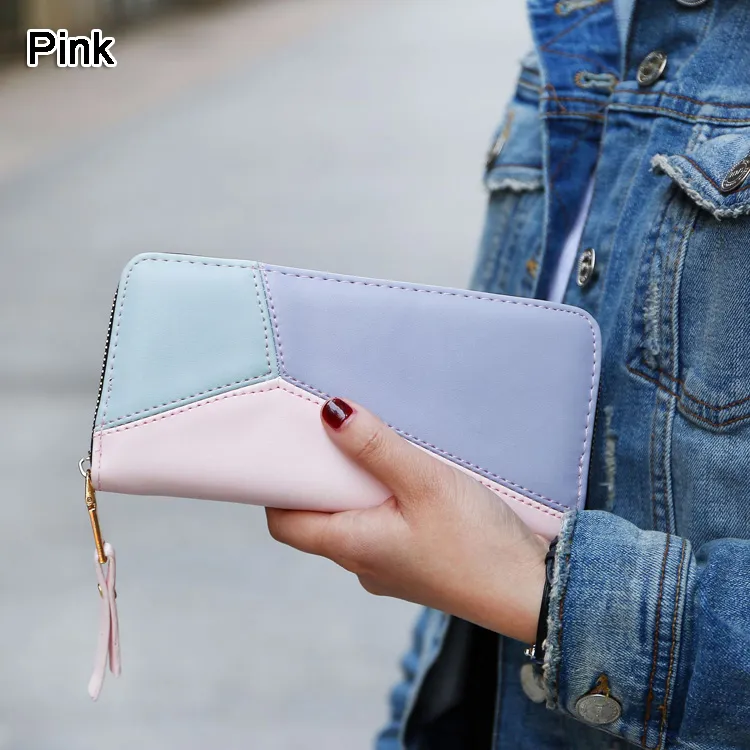 Compra Carteras De Las Mujeres De La Manera Carteras De Señora Bolsos  Carteras De Cuero De La PU Titular De La Mujer Cartera De La Cremallera  Larga Bolsa De Dinero Bolsas Burse