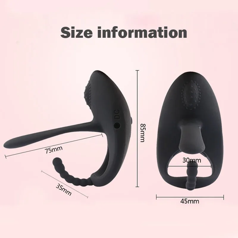 2 in1 Dual Head Vibrator Mannelijke Penis Massage Ring Vrouwelijke Clitoris Vaginale Prostaat Stimulator Masturbator Voor Mannen Vrouw Seksspeeltjes D12615907