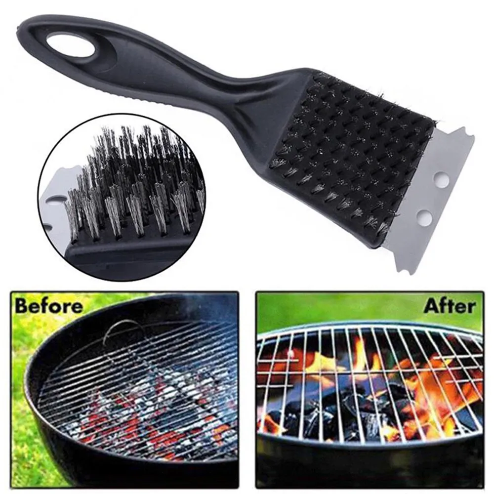 roestvrijstalen grillreinigingsborstel Barbecue Kookgereedschap Handige schonere Outdoor Steam Home BBQ Accessories9958967